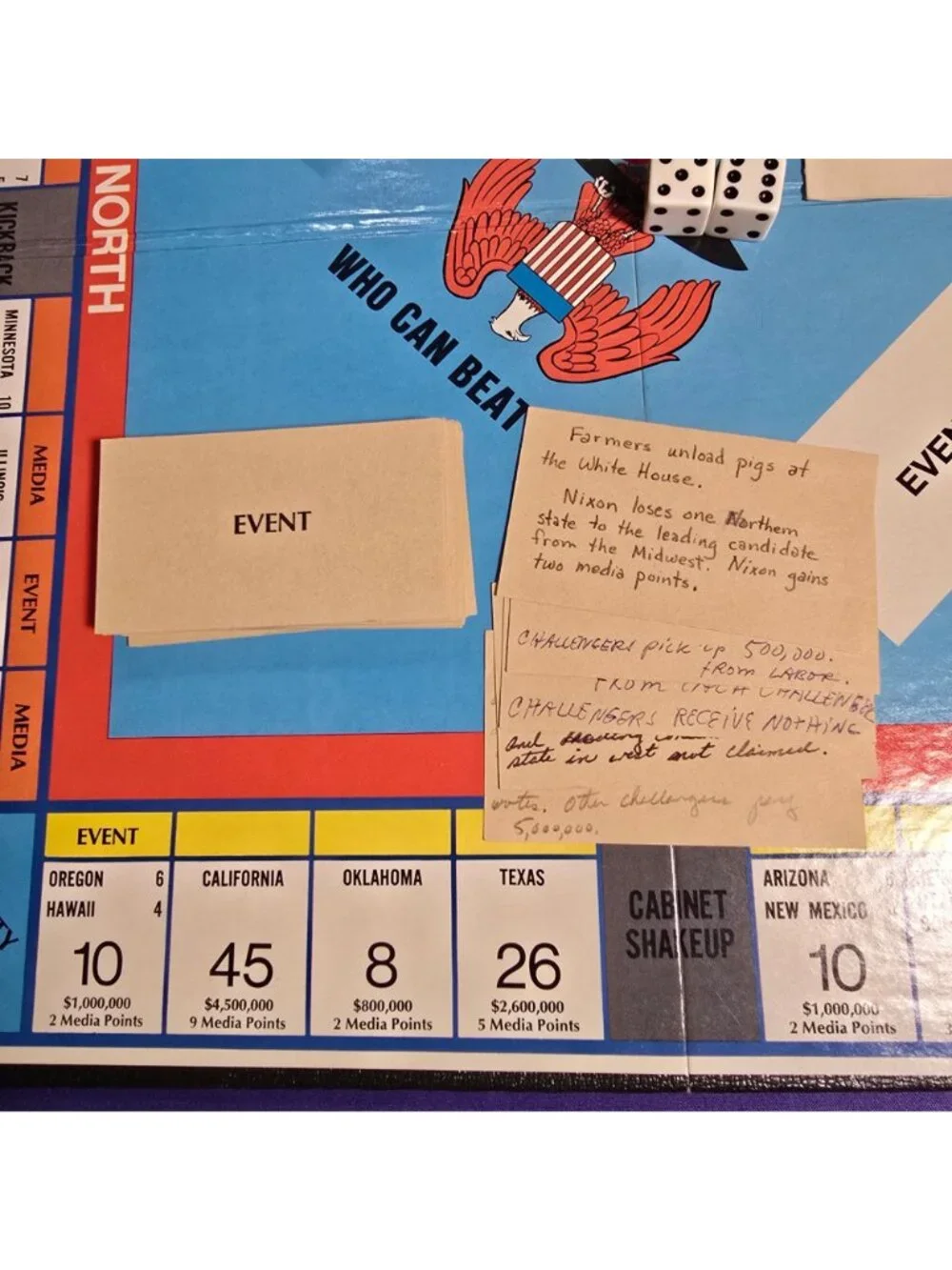 Who Can Beat Nixon? 1971 Vintage Political Strategy Board Game By Harrison-Blain
